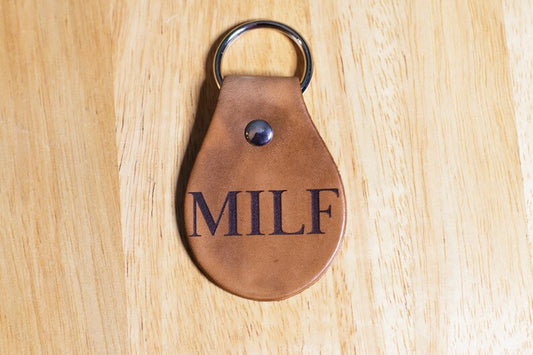 Leather MILF Keychain, The perfect gift for mom