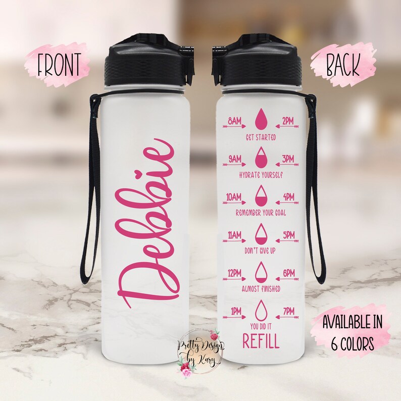 Personalized Water Bottle, Custom Water bottle, Water Bottle With Straw, Motivational Water Bottle, Water Bottle Tracker, Sport Water Bottle