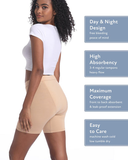Goat Union 5" Period Boxer Briefs: Hi-Waisted Anti-Chafing, Heavy Flow