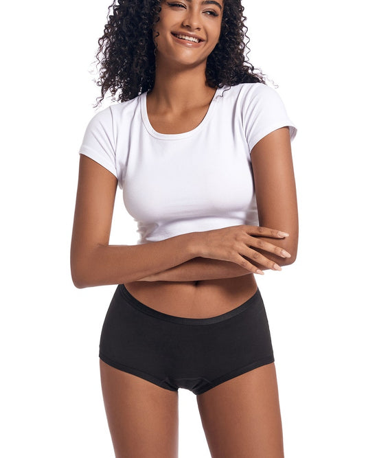 Goat Union Organic Cotton Boyleg Period Underwear for Women & Teens - Moderate Absorbency Period Panty