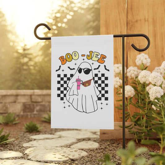 Boojee Ghost Garden Flag: Spooky Halloween Yard Decor