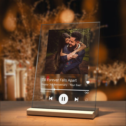Personalized Gift Song Plaque Anniversary Gift For Him, Anniversary Gift For Boyfriend, Acrylic Music Plaque, Gift for Her, Fathers Day Gift