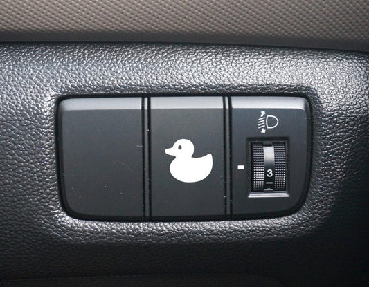 Duck Button Decal, Car Decal, Duck Sticker, Blank Button, Vinyl Decal, Car Stickers, Vinyl Stickers, Tiny Duck Sticker, Car Button Decal