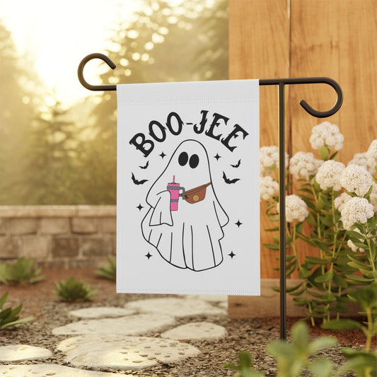 Boojee Ghost Garden Flag: Spooky Halloween Outdoor Decor