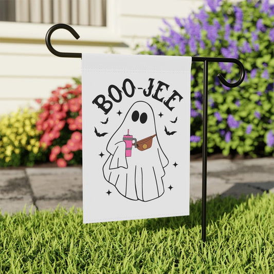 Boojee Ghost Garden Flag: Spooky Halloween Outdoor Decor