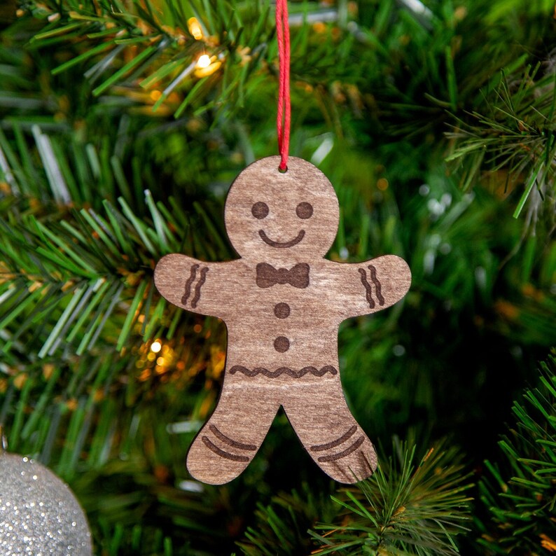 Gingerbread Man Wooden Ornament