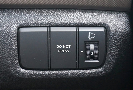 Do Not Press Button Decal, Car Decal, Eject Passenger Button, Blank Button, Vinyl Decal, Car Stickers, Vinyl Stickers, Eject Sticker