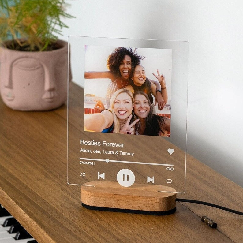 Personalized Gift Song Plaque Anniversary Gift For Him, Anniversary Gift For Boyfriend, Acrylic Music Plaque, Gift for Her, Fathers Day Gift