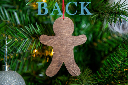 Gingerbread Man Wooden Ornament