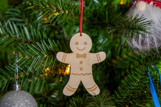 Gingerbread Man Wooden Ornament
