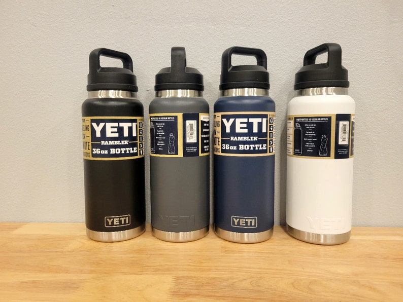 Custom Engraved Yeti 36oz Water Bottle, Personalized Sports Rambler