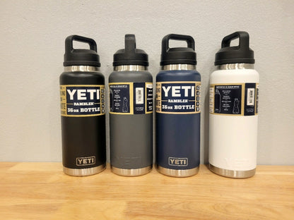 Custom Engraved Yeti 36oz Water Bottle, Personalized Sports Rambler