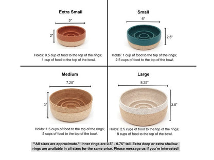 IMPERFECTS / SECONDS: (please message us with any questions) Handmade Ceramic Dog Bowls, Variety (slow feeders OR water bowls)