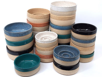 IMPERFECTS / SECONDS: (please message us with any questions) Handmade Ceramic Dog Bowls, Variety (slow feeders OR water bowls)