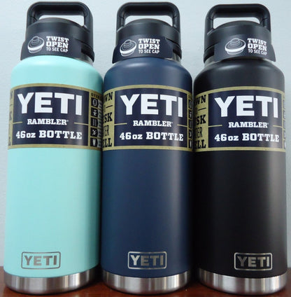 Custom Name Yeti 46oz Water Bottle, Personalized Chug Cap Rambler, Engraved Extra Large Sports Flask, Outdoorsman Gift, Veteran Owned Shop