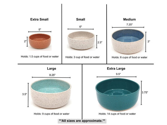 Food or Water Handmade Ceramic Dog Bowl | Pottery | Dog Feeder
