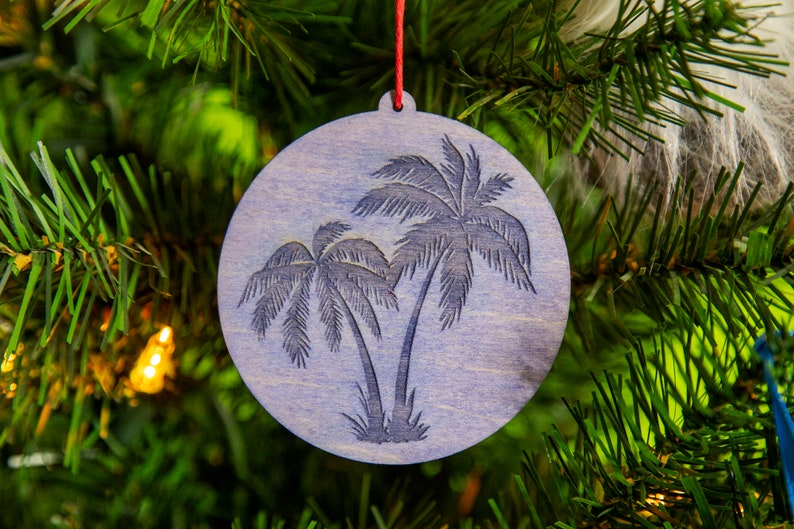 Palm Trees Wooden Ornament
