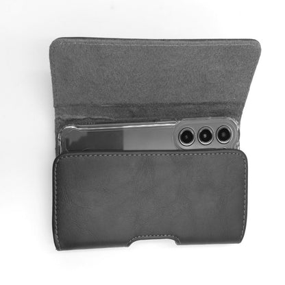 Cell Phone Holster, Genuine Leather Horizontal Belt Case, Belt Clip Phone Pouch, Leather Waist Holster for iPhone & Samsung, Gift for Men