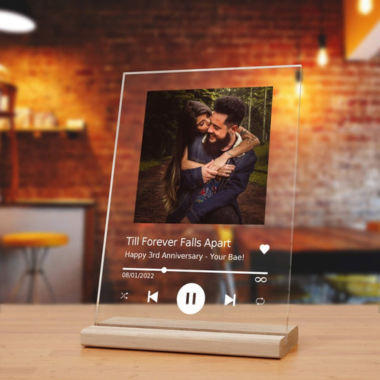 Personalized Gift Song Plaque Anniversary Gift For Him, Anniversary Gift For Boyfriend, Acrylic Music Plaque, Gift for Her, Fathers Day Gift