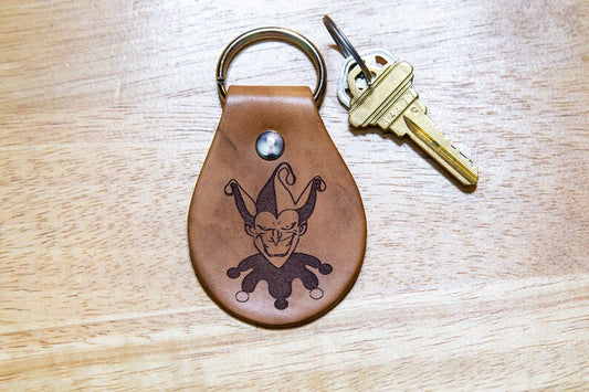 The Joker Leather Keychain
