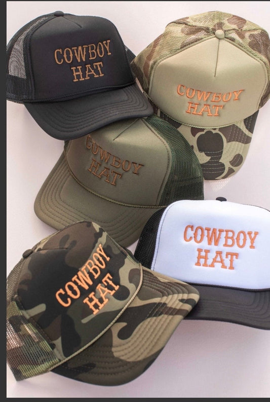 Embroidered Cowboy Trucker Hat - Unisex Vintage Style