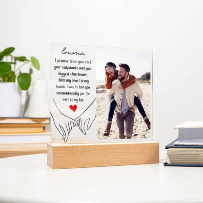 Personalized Couple Acrylic Plaque, Valentines day gift for husband, Wife Anniversary gift, Wedding gifts for him, Custom photo gift for her