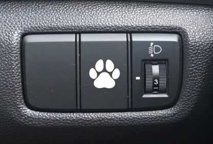 Paw Print Button Decal, Car Decal, Eject Passenger Button, Blank Button, Vinyl Decal, Car Stickers, Vinyl Stickers, Eject Sticker, Cat Decal