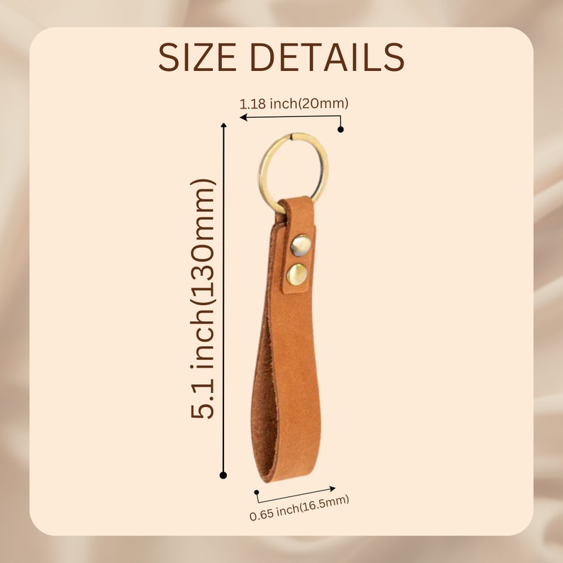 Personalized Leather Keychain • Custom Laser Engraved Gift