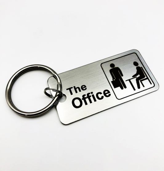 The Office Keychain - Stainless Steel - Laser Engraved - Office Lovers Only - Dwight K. Schrute Approved