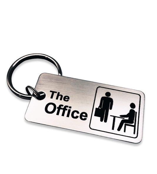 The Office Keychain - Stainless Steel - Laser Engraved - Office Lovers Only - Dwight K. Schrute Approved