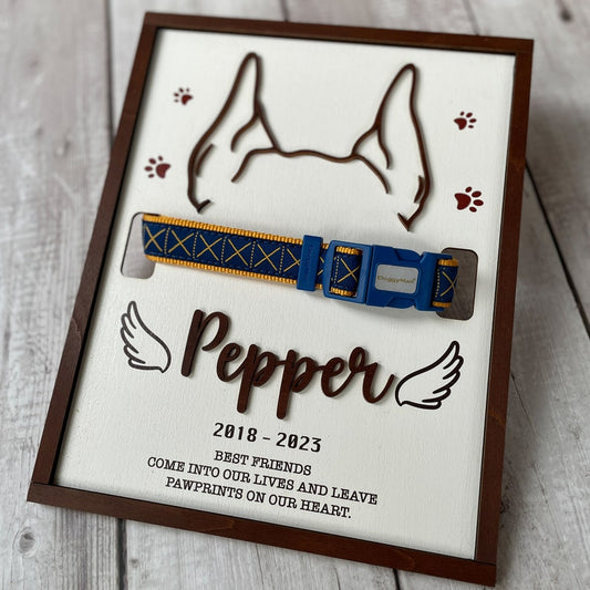 Dog Ear Outline Frame, Pet Ear Outline, Custom Dog Ears, Dog Memorial Gift, Loss Of Dog Gift, Dog Ear Portrait, Custom Dog Ear MP01