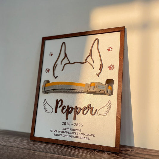 Dog Ear Outline Frame, Pet Ear Outline, Custom Dog Ears, Dog Memorial Gift, Loss Of Dog Gift, Dog Ear Portrait, Custom Dog Ear MP01