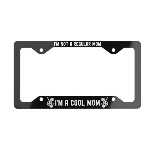 Cool Mom Car Metal License Plate Frame, Mama License Plate Cover, Funny Gift For Mom, Mother's Day Gift, Car Accessories Gift