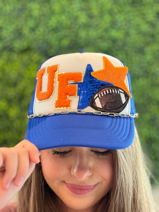 Custom Football Team Trucker Hat: Vintage Style, Personalized with Letters