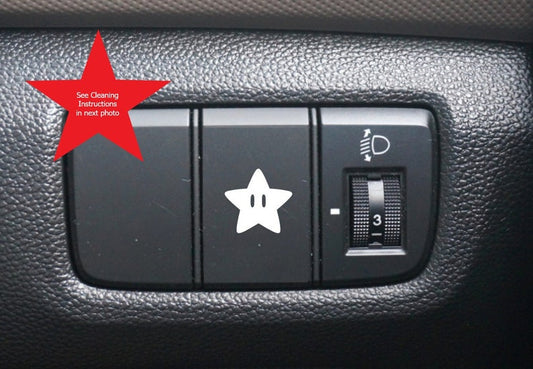 Star Button Decal, Car Decal, Eject Button, Blank Button, Vinyl Decal, Car Stickers, Vinyl Stickers, Star Sticker, Eject Seat, Star Decal