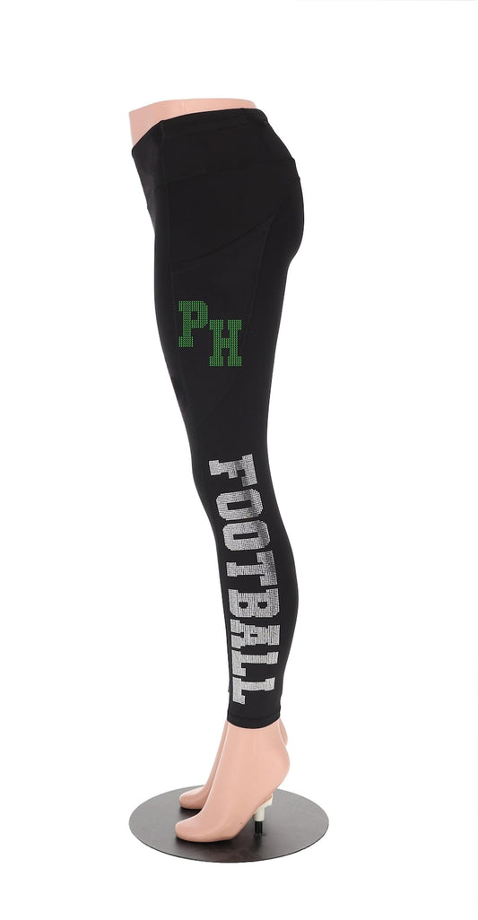 Philadelphia Rhinestone Football Leggings: Bling Game Day Pants