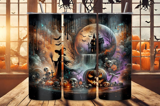 Enchanted Eve Tumbler, Halloween Night Tumbler, Witches Abode Magical Night, 20OZ Tumbler, 22 OZ Tumbler, 30OZ Tumbler