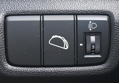 Taco Button Decal, Car Decal, Eject Passenger Button, Blank Button, Vinyl Decal, Car Stickers, Vinyl Stickers, Eject Sticker, Eject Seat