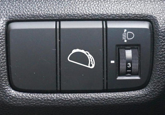 Taco Button Decal, Car Decal, Eject Passenger Button, Blank Button, Vinyl Decal, Car Stickers, Vinyl Stickers, Eject Sticker, Eject Seat