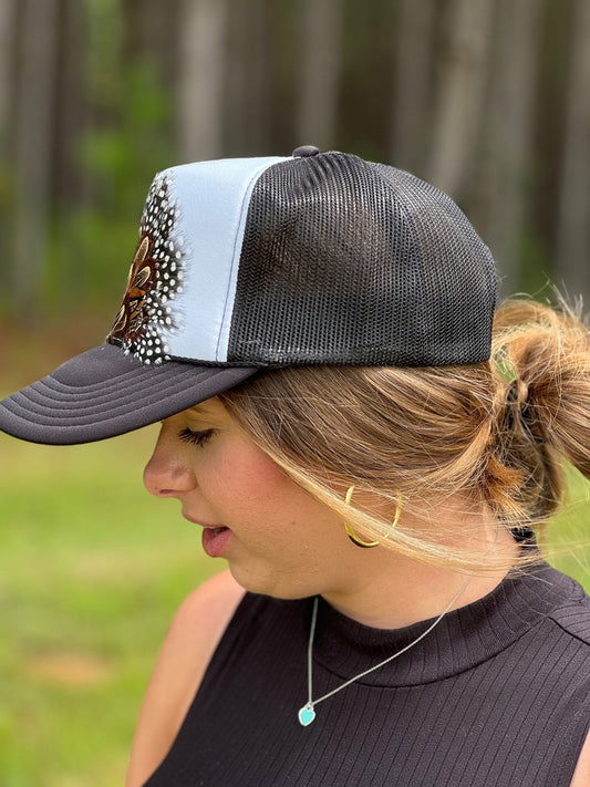 Feather Trucker  Hat Custom Colors - Foam Vintage Trucker Hat Unisex
