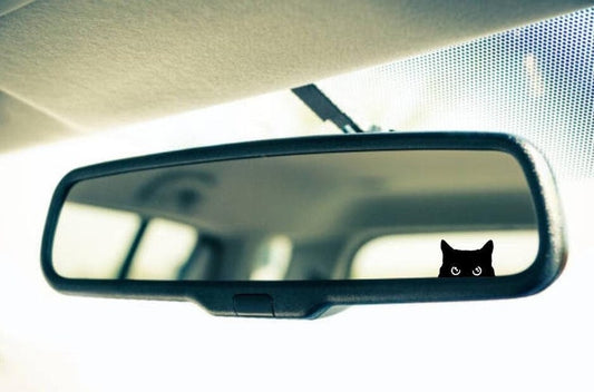 Cat Peeker Decal, Car Decal, Black Cat Peeker Sticker, Blank Button, Vinyl Decal, Car Stickers, Vinyl Stickers, Eject Sticker, Cat Decal