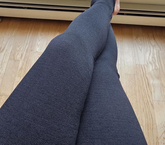 Fleece Lined Denim Look Leggings: Ultra Soft Loungewear, Activewear