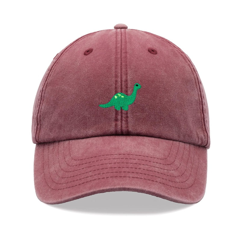Brontosaurus Dinosaur Baseball Cap Vintage Washed Cotton Unisex Dad Hat Adjustable Funny Faded Sports Sun Summer Holiday Funny