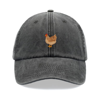 Chicken Baseball Cap Vintage Washed Cotton Unisex Dad Hat Adjustable Funny Faded Sports Sun Bird Summer Holiday Funny Farm Farmer
