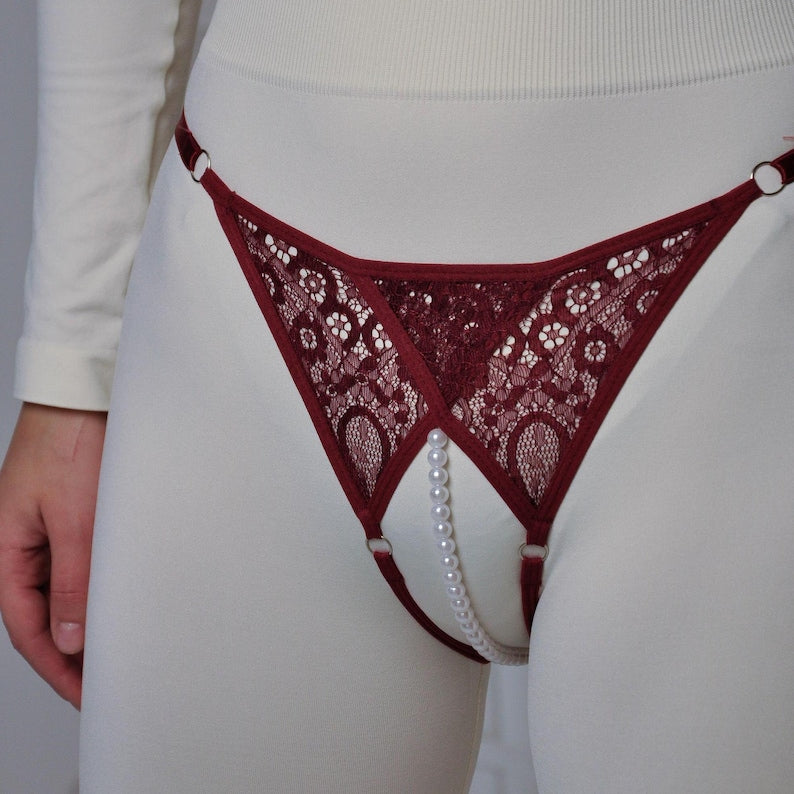 Open crotched panty, Pearl panties, Lace panties, Open panties, Open crotch panties, Crotch less panties, Sexy thong panties, Open panty