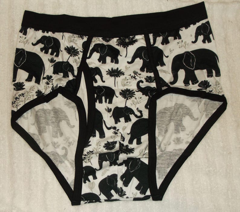 Men's Pattern / Cartoon / Colored Waistband Adult Briefs Underwear S, M, L - ABDL Undies Tighty Whities with Prints