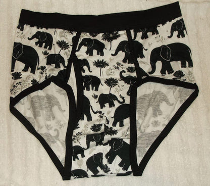 Men's Pattern / Cartoon / Colored Waistband Adult Briefs Underwear S, M, L - ABDL Undies Tighty Whities with Prints