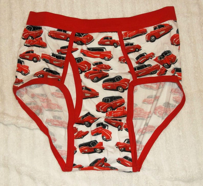 Men's Pattern / Cartoon / Colored Waistband Adult Briefs Underwear S, M, L - ABDL Undies Tighty Whities with Prints