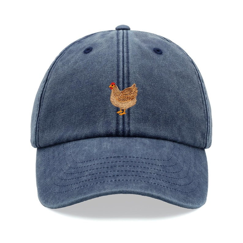Chicken Baseball Cap Vintage Washed Cotton Unisex Dad Hat Adjustable Funny Faded Sports Sun Bird Summer Holiday Funny Farm Farmer