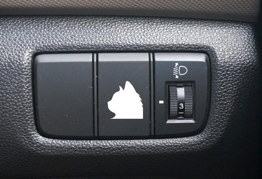 Cat Button Decal, Cat Car Decal, Eject Button, Blank Button, Vinyl Decal, Car Stickers, Vinyl Stickers, Eject Sticker, Cat car accessories